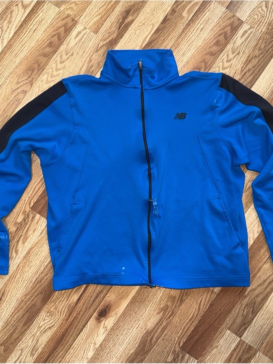 New Balance Other - New Balance Blue Track Jacket with Black Shoulder Panels
